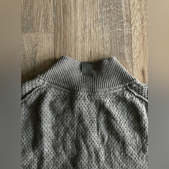Tommy John Men’s Sweater Lounge Quarter-Zip Light Grey - Size Large - Picture 7 of 8